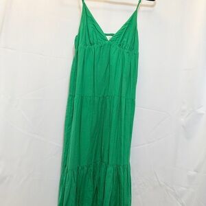 Green Sleeveless Maxi Dress